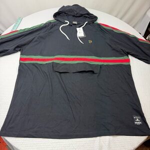 Southpole Black Hooded Sweatshirt with White Drawstrings